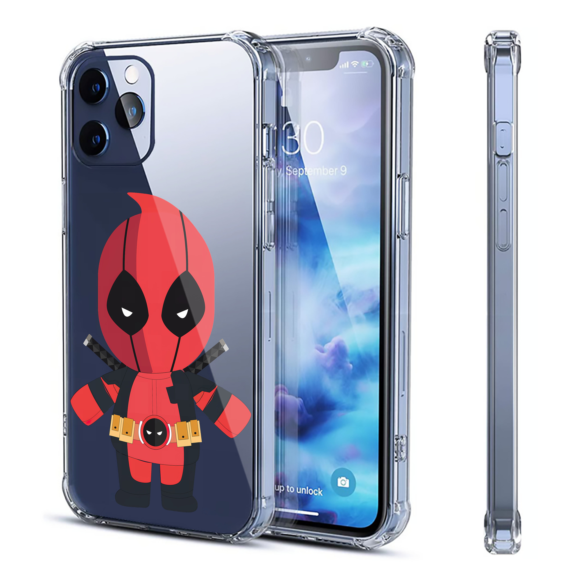 （画像用） Deadpool デッドプール 【iPhone 12シリーズ対応】透明スマホケース（クリアソフトケース）